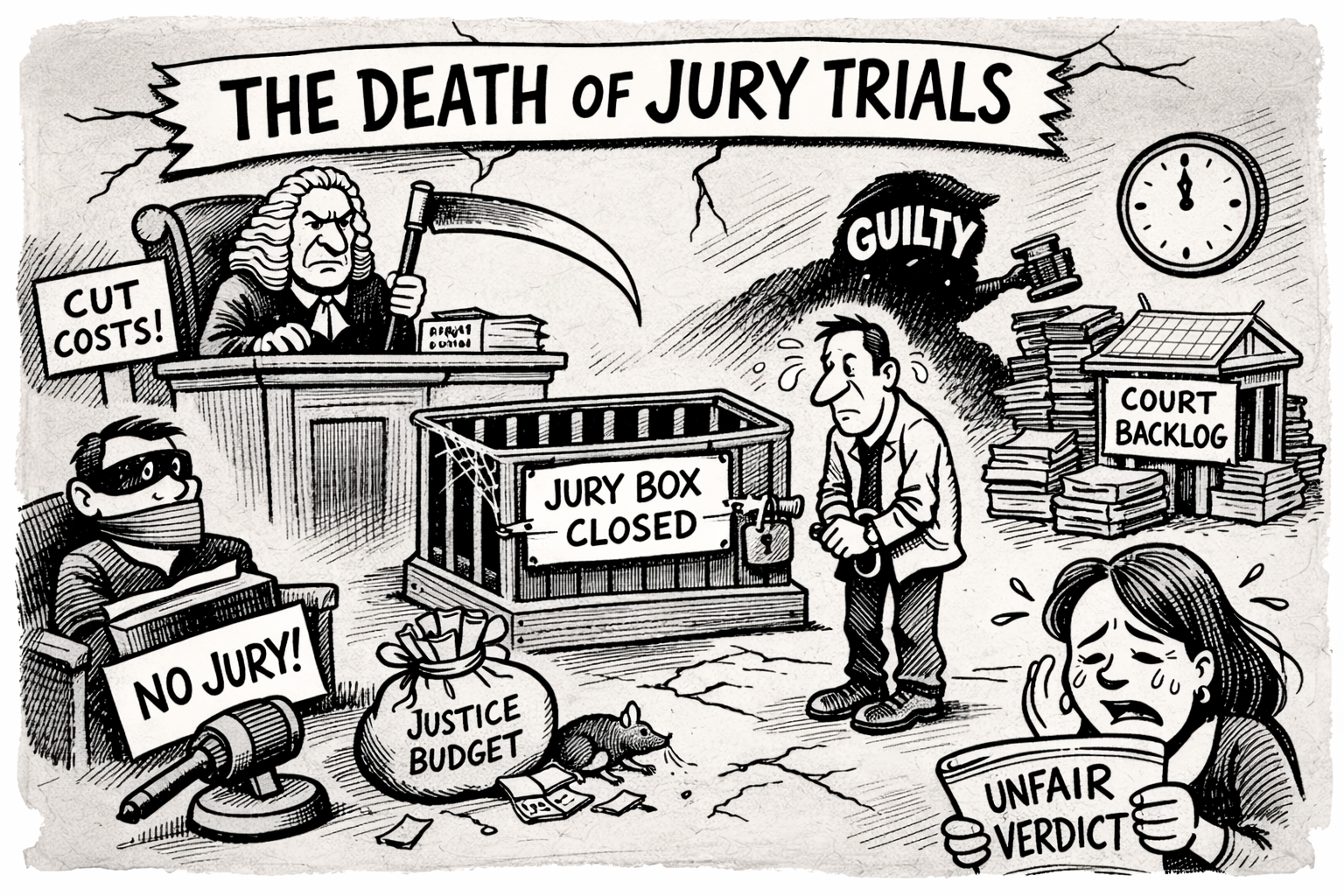 Constitutional protections die, not with a bang, but with a budget cut.